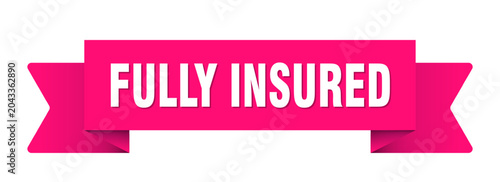 Foto fully insured ribbon isolated on transparent background