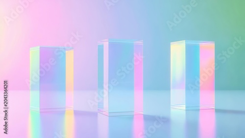 Pastel geometric display
