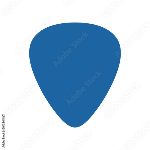 Blue Guitar Pick Closeup.