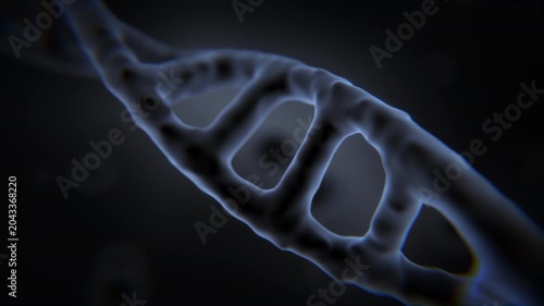 Nerve Cell Structure with DNA Background - Scientific 3D Motion Graphic