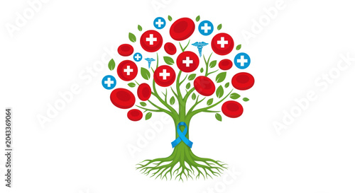 Photos Medical Blood Cell Tree Illustration