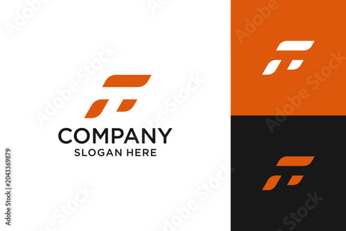 initials f and t logo design vector