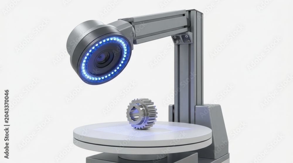 Naklejka premium Boosting manufacturing quality assurance through machine vision for precision components