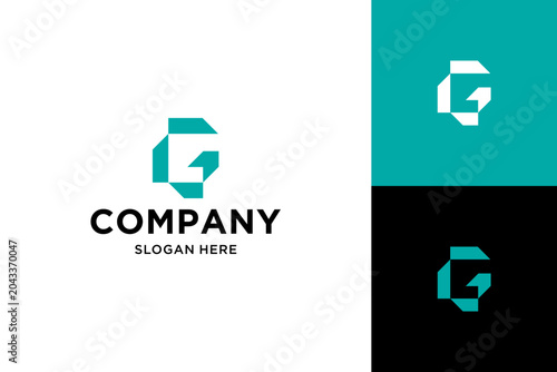 g arrow  logo design vector