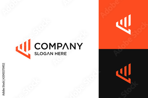 w accounting logo design vector illustration