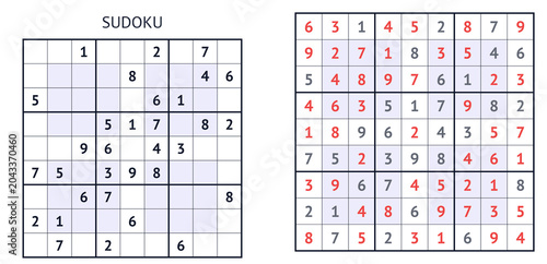 Sudoku puzzle with annotations and grid layout for strategy  