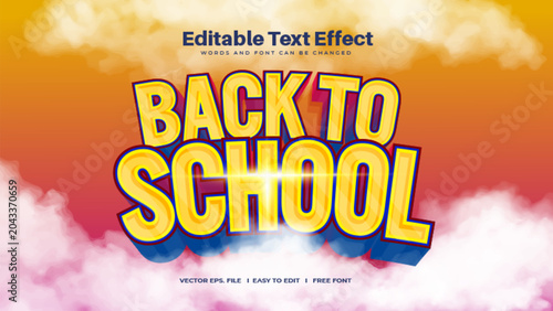 Tableau sur toile Back to School Text Effect