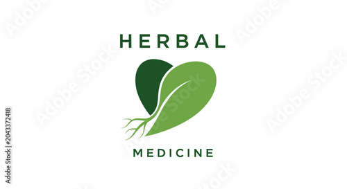 A green leaf shaped like a heart representing natural wellness and health