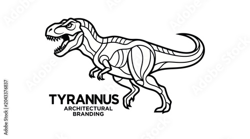 Konstfotografi Tyrannus Architectural Branding Dinosaur Logo Design