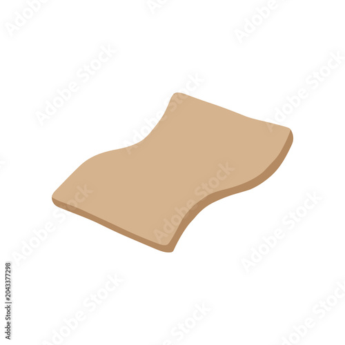 Bilde på lerret Beige irregular shaped foam cushion.