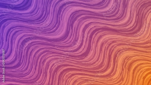 Abstract wavy gradient background from purple to orange with painterly texture