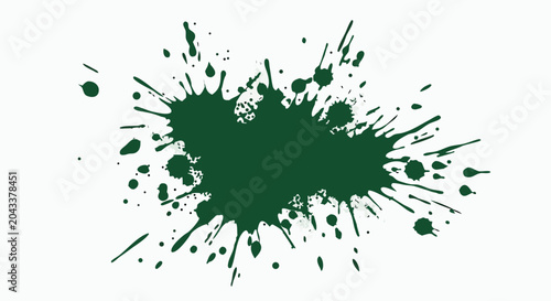 Foto Splattered forest green blot with fine mist