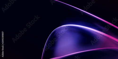 Canvas-taulu Premium dark abstract background with glowing violet and magenta neon, copy spac