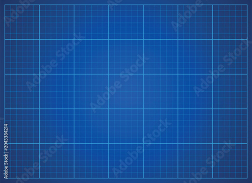 Konstfotografi Blue technical grid background with glowing lines and geometric structure ideal