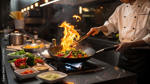 man cooking in the kitchen