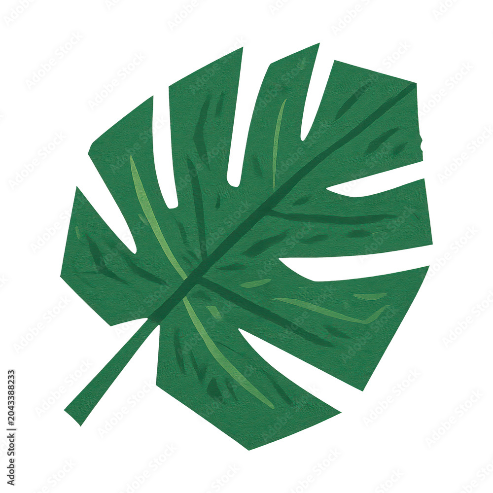 Obraz premium PNG Tropical leaf illustration design.