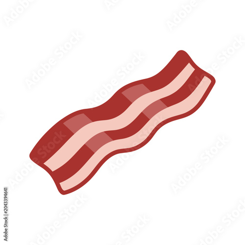 Fotografie Delicious crispy bacon strip illustration