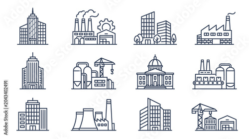 Photos Industrial buildings and factory structures.