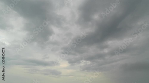 Grey overcast sky full of clouds