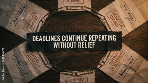 Financial Stress of Unpaid Bills and Repeating Deadlines