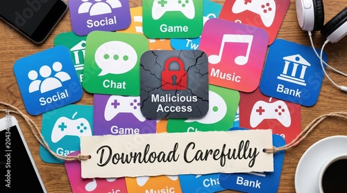 Scam Awareness: Malicious Access Warning for Downloads