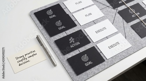 Planning Strategy for Decision Making with Goals and Actions