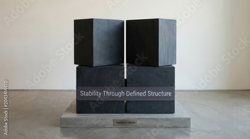 Structured Alignment of Four Blocks Demonstrating Stability