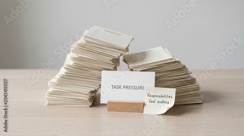 Task Pressure and Mental Overload Represented by Stacks of Cards