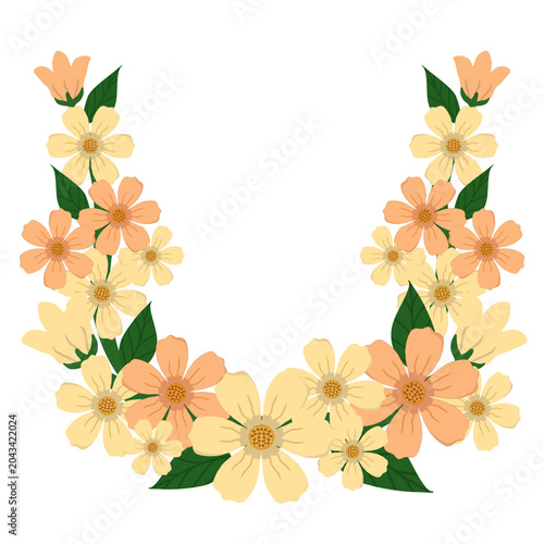 floral frame with flowers