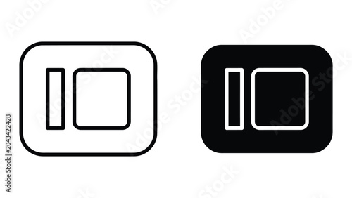 Number 10 icon set in outline and solid glyph style vector