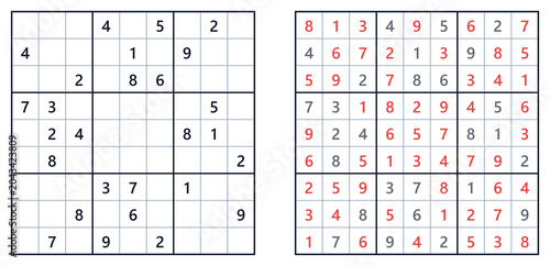 Classic Sudoku Expert Sudoku Square Vector