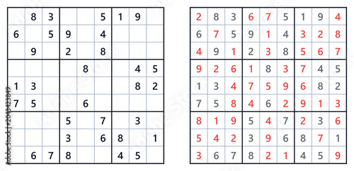 Classic Sudoku Medium Mathematical Logic Puzzle