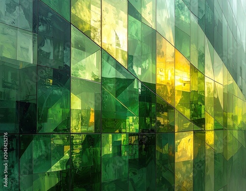 Futuristic blue digital wallpaper features a matrix pattern with light reflections in the glass and glowing lines, blending tech data with a grunge texture illustration