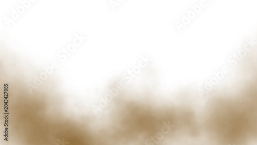 Konstfotografi Dust sand soil and smoke cloud particles on transparent background