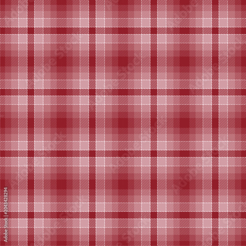 Classic plaid pattern in carmine red, dusty rose and pale pink tones.