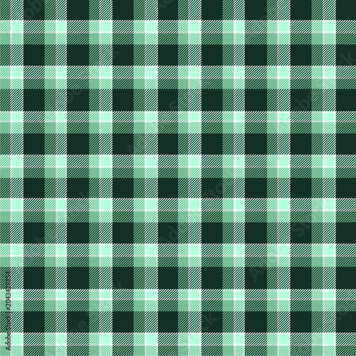 Plaid pattern in shades of dark green, light green, mint green, and white.