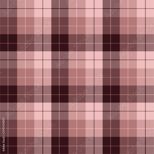 Plaid pattern in dark burgundy, dusty rose, and soft light pink tones.