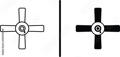 Photos A simple black and white illustration of two cross shapes