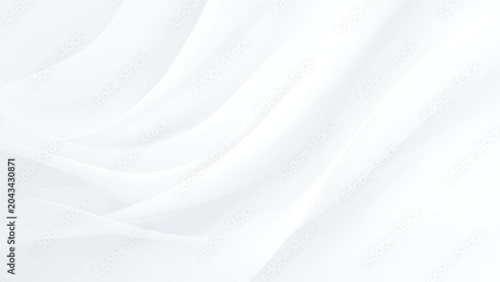 Obraz premium Smooth white fabric with flowing folds and curves in a gentle wave pattern