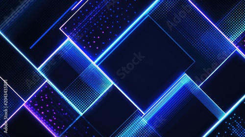abstract blue neon geometric techno futuristic background.abstract blue neon geometric techno futuristic background
