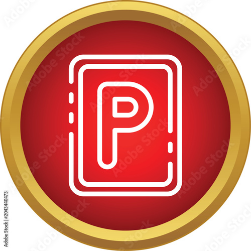 Photos Parking symbol icon representing road signs and traffic regulations for vehicles