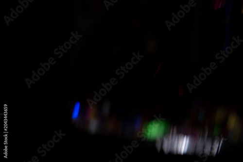 Abstract Colorful Light Leaks and Streaks on Dark Background
