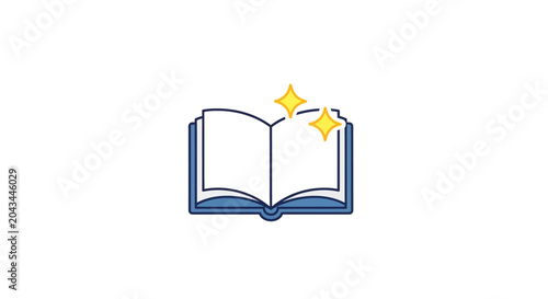 Foto Open Book with Shining Light.