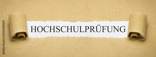 Schilderij op canvas Hochschulprüfung