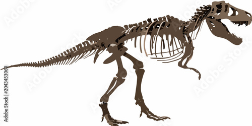 Foto tyrannosaurus rex skeleton vector dinosaur prehistoric fossil
