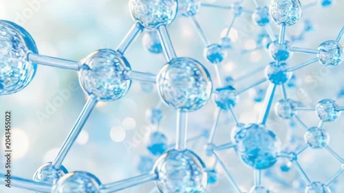 Molecular Structure: An intricate network of interconnected molecules, rendered in a stunning blue hue, symbolizes the building blocks of science and innovation.