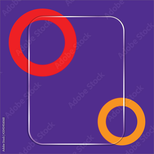 Glass Effect Frame on Dark Background