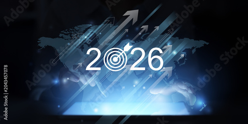 Global Business Targets and Strategic Growth Directions for 2026 Illustrated on a Digital Interface.