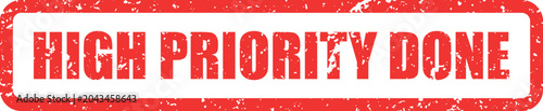 Фотография Red grunge rubber stamp impression clearly indicating a task of high importance