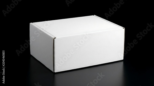Blank white cardboard box mockup for shipping or product packaging delivery e-commerce parcel storage logistics solutions